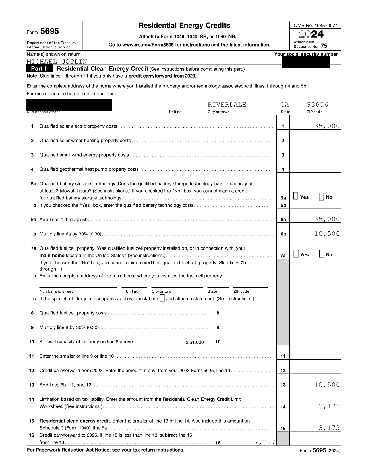 Form 5695 Page 1